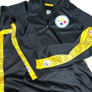 Hands high Steelers 1/4 zip pull over kids XL